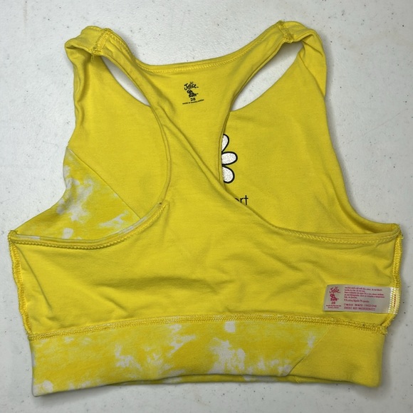 Justice Girls Yellow Foral Sports bra size 28 - Picture 8 of 9
